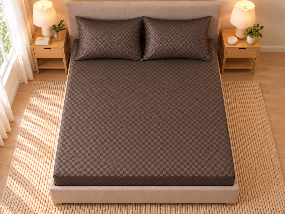 Brown Checkered Stripes